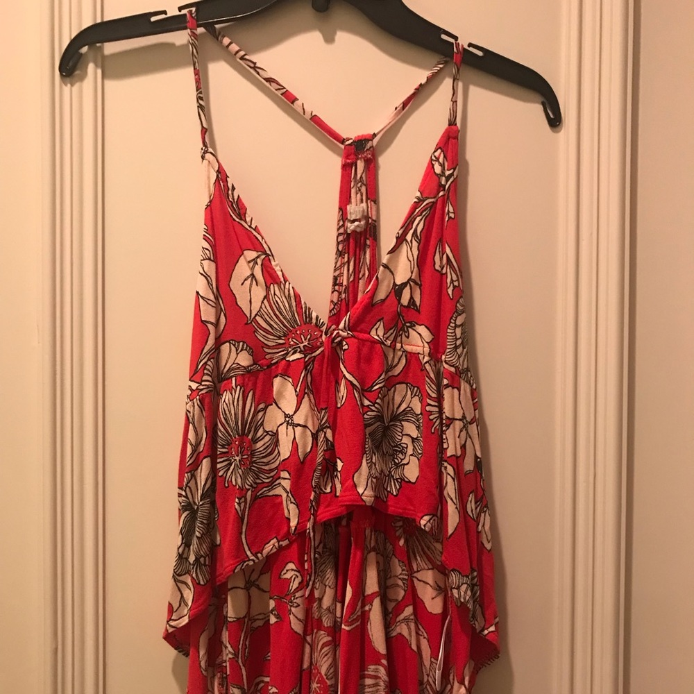 red floral urban outfitters tank top